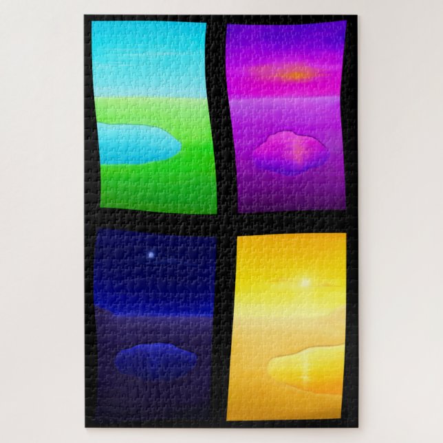 Quebra-cabeça Paintagem Superreal Sunset Painting Sea Landscape (Vertical)