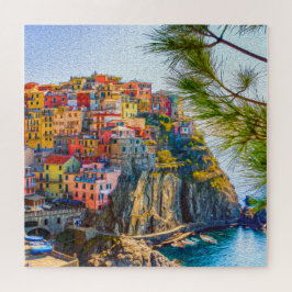 Quebra-cabeça Painting Cinque Terre - Mar Riviera