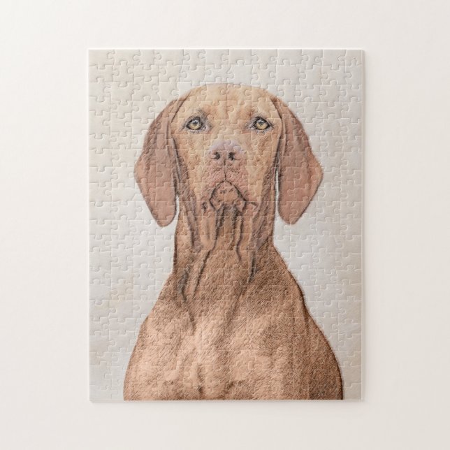 Quebra-cabeça Painting Vizsla - Arte de Cachorro Original (Vertical)