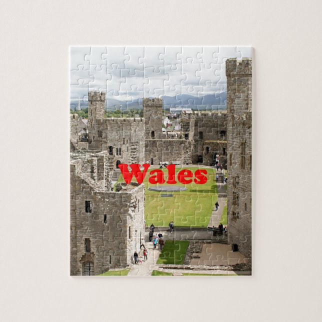 Quebra-cabeça País de Gales: Castelo Caernarfon, Reino Unido (Vertical)