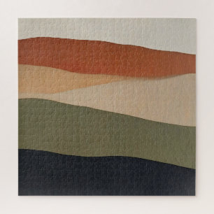 Quebra-cabeça Paisagem Abstrata Terrosa em Camadas
