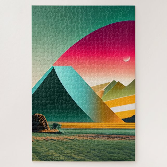 Quebra-cabeça Paisagem Abstrato moderna (Vertical)