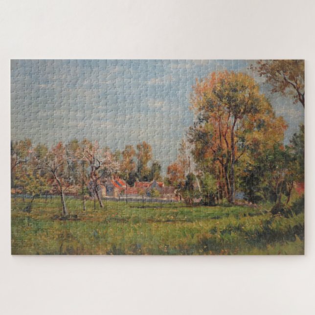 Quebra-cabeça Paisagem ao redor de Lagny, França (Paisagem Rural (Horizontal)