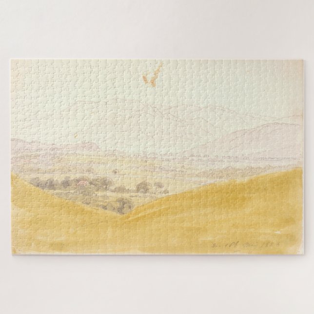 Quebra-cabeça Paisagem Boêmia com Mittelgebirge (Horizontal)