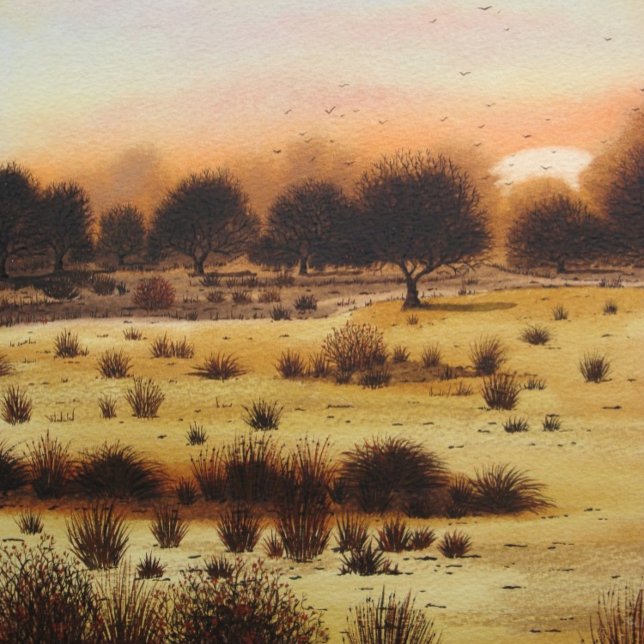 Quebra-cabeça paisagem cênica por sol sobre arte de planícies fl (Criador carregado)