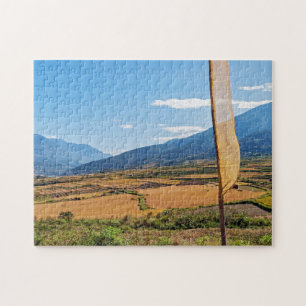 Quebra-cabeça Paisagem cêntrica no Butão rural, Himalaia, Ásia