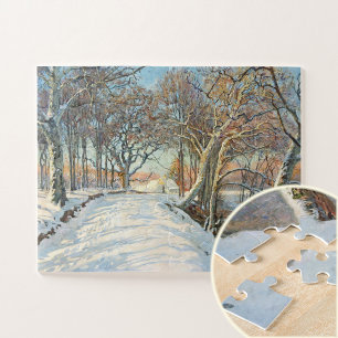 Quebra-cabeça Paisagem coberta por neve, Viggo Langer