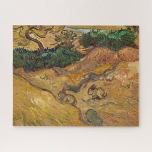Quebra-cabeça Paisagem com coelhos por Vincent van Gogh