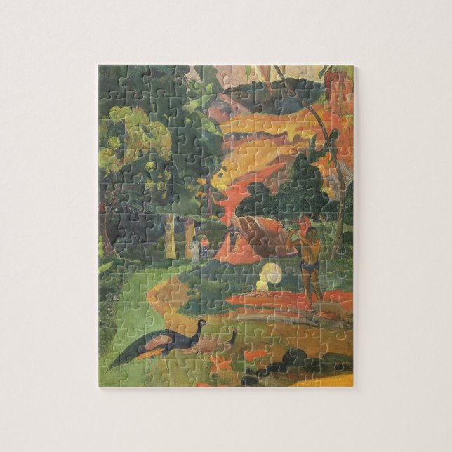 Quebra-cabeça Paisagem com Pavões de Paul Gauguin (Vertical)