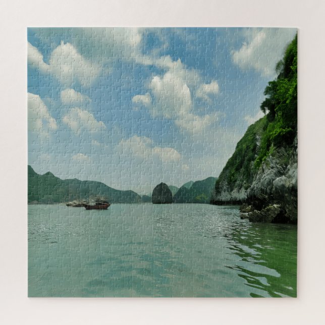 Quebra-cabeça Paisagem costeira de Gato Ba Vietnam (Vertical)