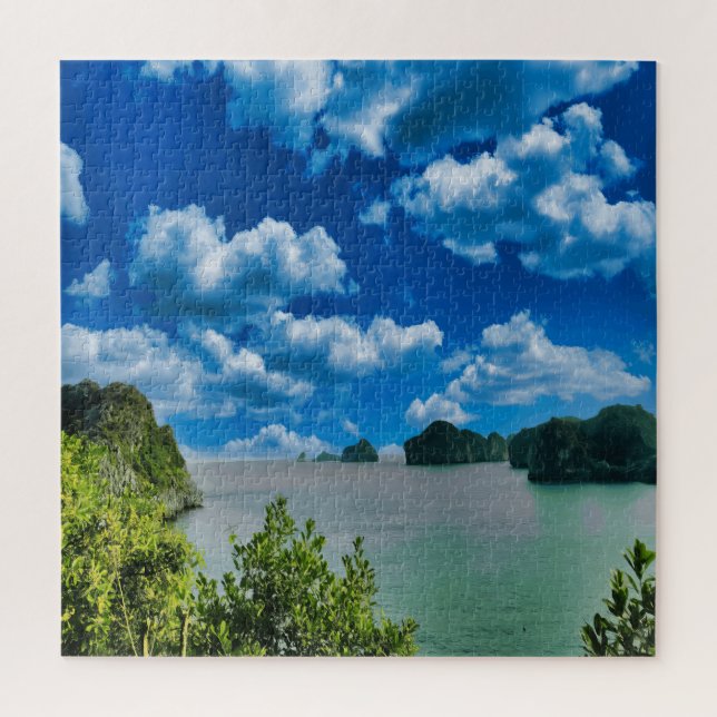 Quebra-cabeça Paisagem costeira de Gato Ba Vietnam (Vertical)