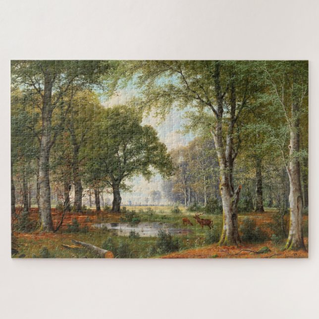 Quebra-cabeça Paisagem da Floresta da Noite (Horizontal)