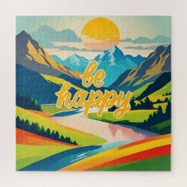 Quebra-cabeça Paisagem da Montanha Retroativa