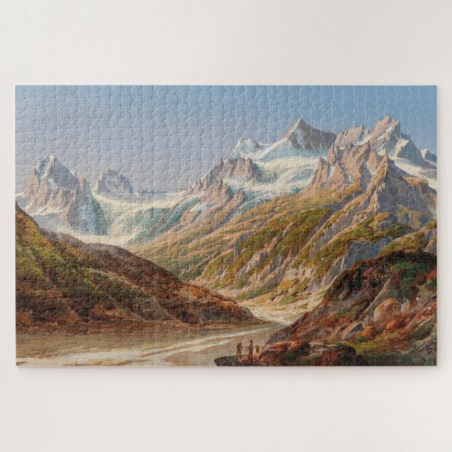 Quebra-cabeça Paisagem da Montanha Silvretta - Ignaz Dorn (Horizontal)