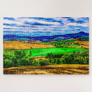 Quebra-cabeça Paisagem da Toscana. Itália.
