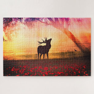 Quebra-cabeça Paisagem de Deer - Lindo