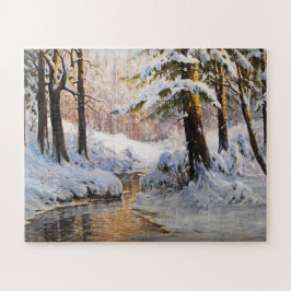 Quebra-cabeça Paisagem de Floresta Neve, Walter Moras