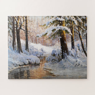 Quebra-cabeça Paisagem de Floresta Neve, Walter Moras