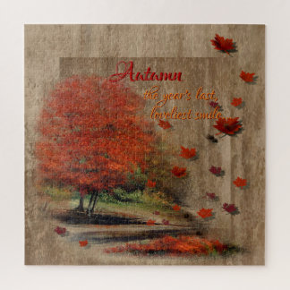 Quebra-cabeça Paisagem de Folhas