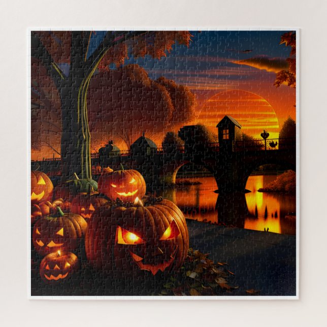 Quebra-cabeça Paisagem de Halloween (Vertical)