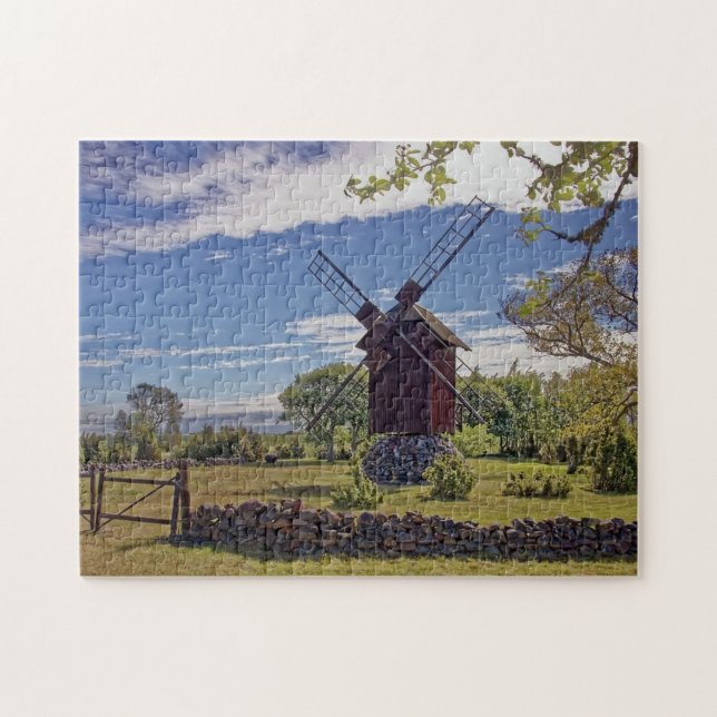 Quebra-cabeça Paisagem De Moinho Estônia Ilha De Saaremaa Jigs (Horizontal)