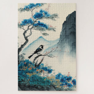 Quebra-cabeça Paisagem de pintura de aquarela