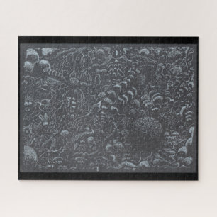 Quebra-cabeça paisagem de tinta prateada Darkworld