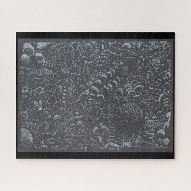 Quebra-cabeça paisagem de tinta prateada Darkworld (Horizontal)