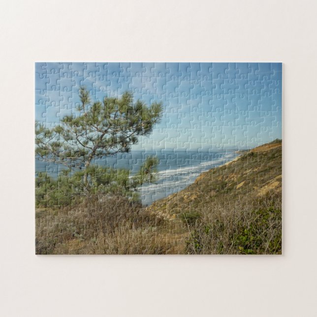 Quebra-cabeça Paisagem de Torrey Pine e Costa da Califórnia (Horizontal)