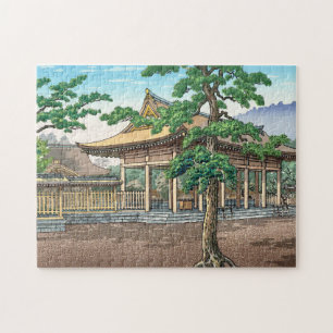 Quebra-cabeça Paisagem de verão do Shrine Kashiwara hanga japon