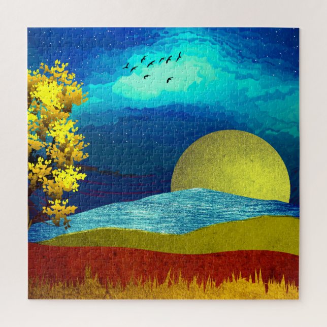 Quebra-cabeça Paisagem do Céu Líquido (Vertical)