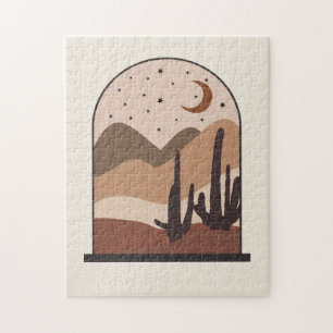 Quebra-cabeça Paisagem do Deserto, Arizona, Arte Abstrata Boho