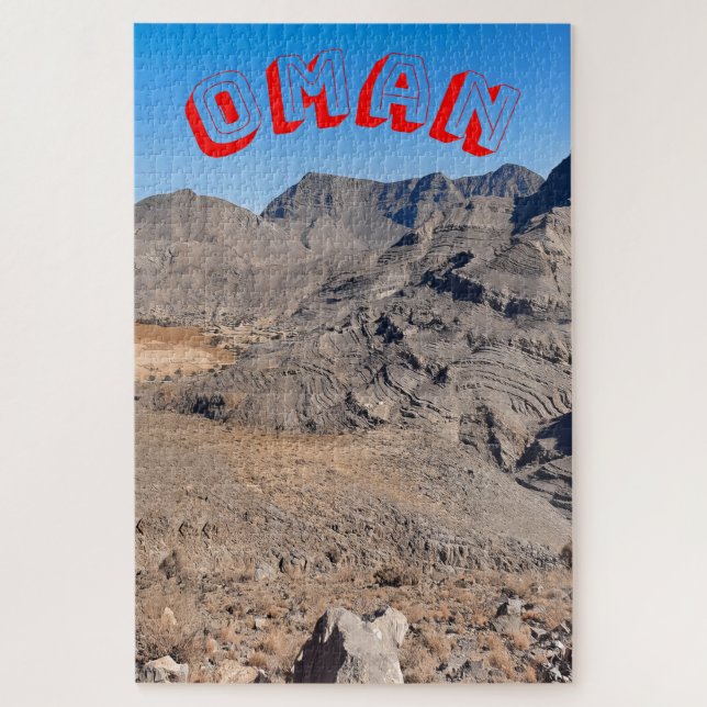 Quebra-cabeça Paisagem do deserto de Omani, inspiradora de átomo (Vertical)