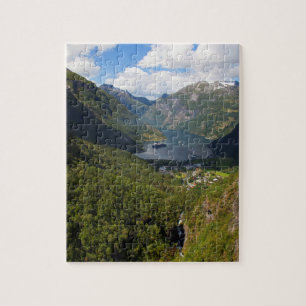 Quebra-cabeça Paisagem do fiorde de Geiranger, Noruega