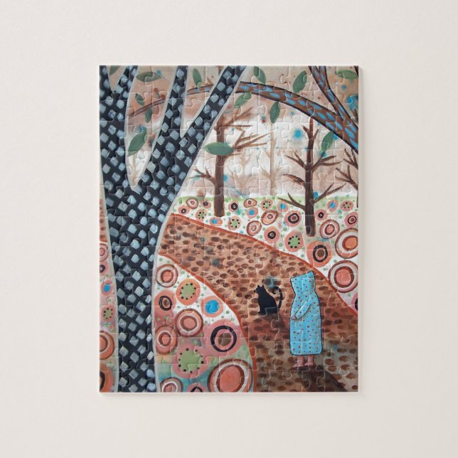 Quebra-cabeça Paisagem do jardim da floresta (Vertical)