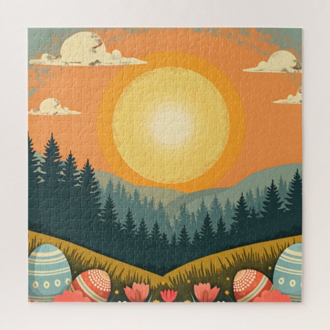 Quebra-cabeça Paisagem do nascer do Sol páscoa (Vertical)