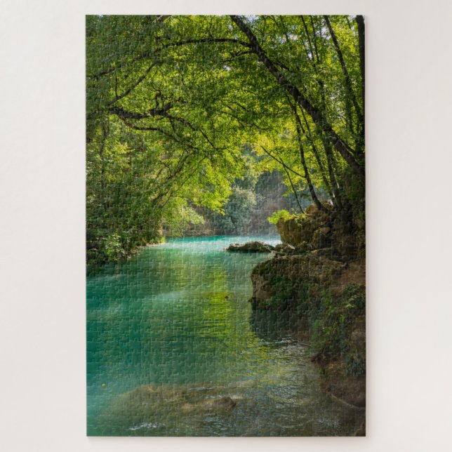 Quebra-cabeça Paisagem do rio Turquesa Elsa, Toscana, Itália (Vertical)