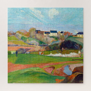 Quebra-cabeça Paisagem em Pouldu pintura de Paul Gauguin