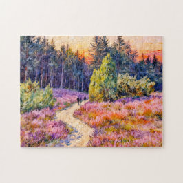 Quebra-cabeça Paisagem Impressionista do Pântano de Lueneburg em