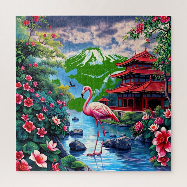 Quebra-cabeça Paisagem inspirada na Ásia Oriental (Vertical)