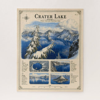 Quebra-cabeça Paisagem Invernal do Lago Crater Vintage