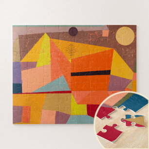 Quebra-cabeça Paisagem Joyful Mountain, Paul Klee Abstrato Art