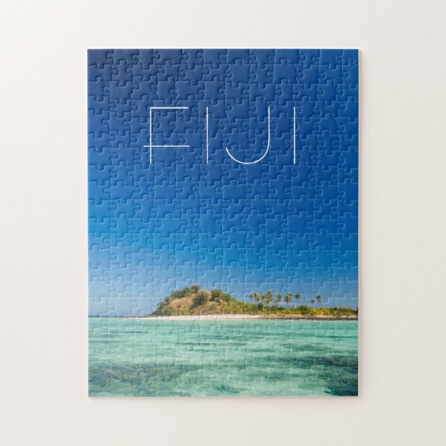 Quebra-cabeça Paisagem Marítima da Lagoa Azul, Fiji (Vertical)