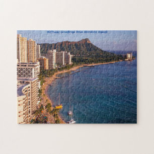 Quebra-cabeça Paisagem Marítima de Honolulu, Havaí. Quebra-cabeç
