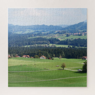 Quebra-cabeça paisagem, natureza, bávara, alemanha, alpes, viage