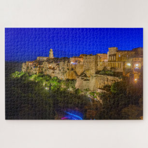 Quebra-cabeça Paisagem noturna de Pitigliano, Toscana, Itália