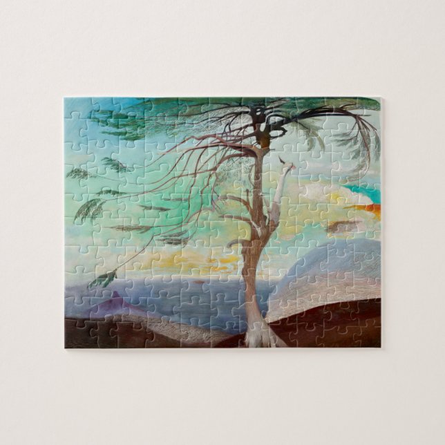 Quebra-cabeça Paisagem Paisagem de Árvore Cedar do solitário (Horizontal)