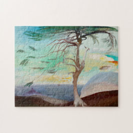 Quebra-cabeça Paisagem Paisagem de Árvore Cedar do solitário