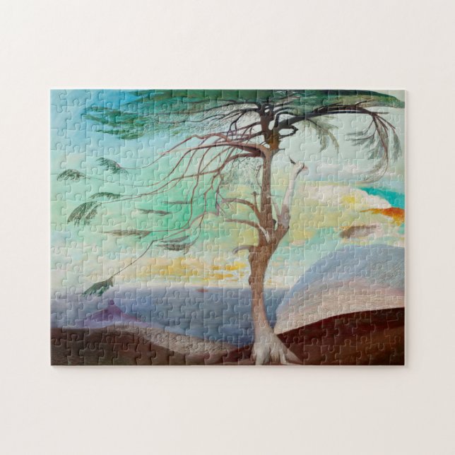 Quebra-cabeça Paisagem Paisagem de Árvore Cedar do solitário (Horizontal)