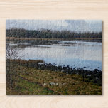 Quebra-cabeça Paisagem Personalizada De Fotografia E Texto<br><div class="desc">Este quebra-cabeça está impresso com uma cena pacífica de uma paisagem irlandesa. Ele é personalizável para que você possa carregar sua foto e adicionar seu nome ou citação inspiradora,  fazer que seja um presente ou uma manutenção pessoal.</div>